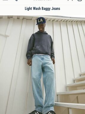 Gilly Hicks Light Blue Relaxed Baggy Jeans
